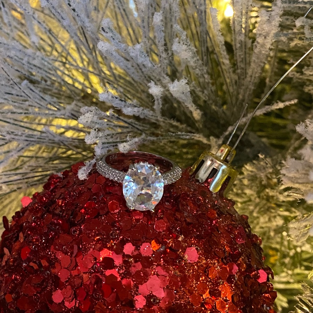 NEW 925 Silver White Sapphire Diamond Ring - Picture 5 of 5